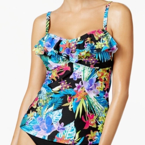 NWOT Island Escape Tahiti Floral Tankini size 8 - Picture 1 of 14